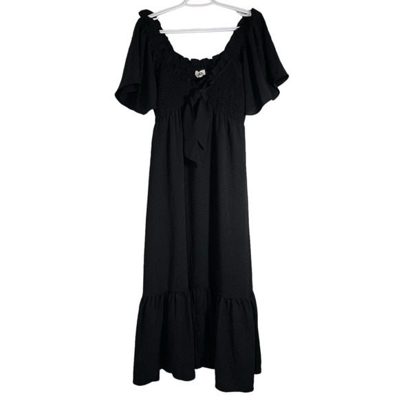 dRa Los Angeles Black Off the Shoulder Benny Dress size L - Picture 9 of 11